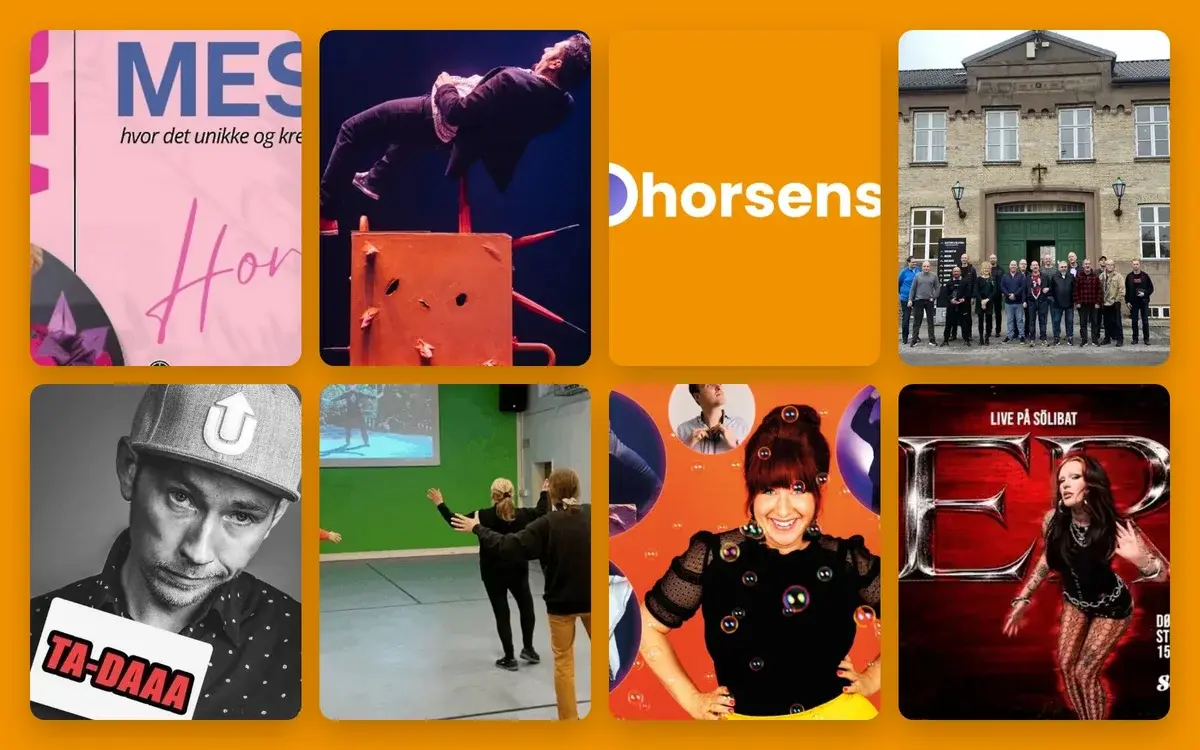 A collage of assorted event photos and promotional graphics.